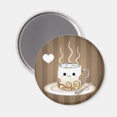 かわいいかわいい温かいココアドリンク マグネット (正面/裏面)