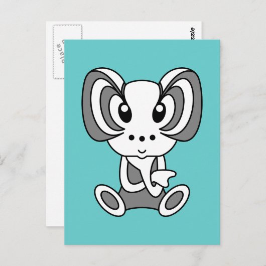 かわいいかわいい漫画の文字はがき ポストカード (正面/裏面)