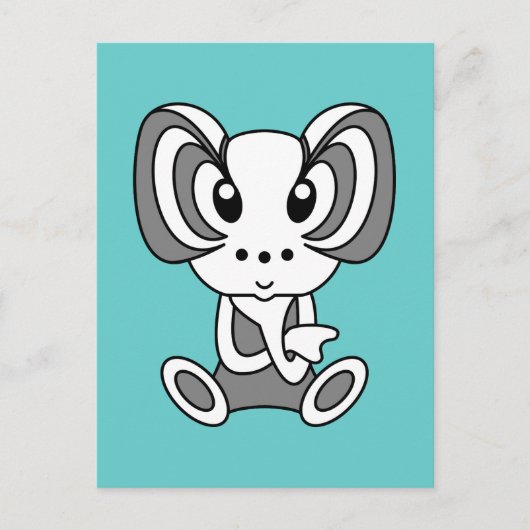 かわいいかわいい漫画の文字はがき ポストカード (正面)