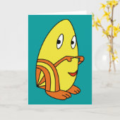 かわいいかわいい漫画の文字グリーティングカード カード (黄色い花)