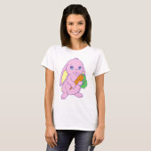 かわいいかわいい漫画バニーラビットニンジン Tシャツ (正面フル)