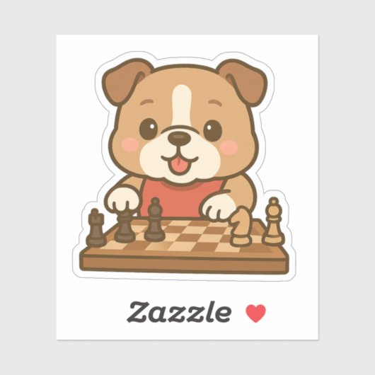 かわいいかわいい漫画ブルドッグ遊のチェス シール (シート)