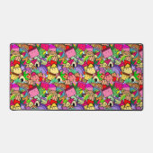 かわいいかわいい漫画lカラフル子供の手描き デスクマット (正面)