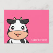 かわいいかわいい牛の漫画はがき ポストカード (正面)