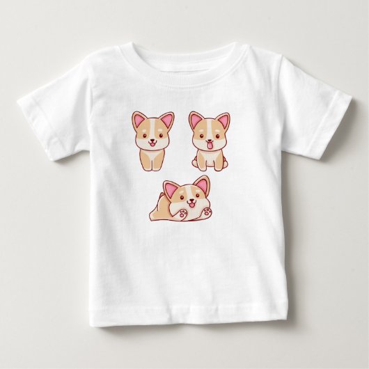 かわいいかわいい犬 ベビーTシャツ (正面)
