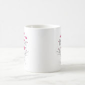 かわいいかわいい猫とハートラブマグ。 コーヒーマグカップ (中央)