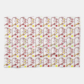 かわいいかわいい猫とハート柄 キッチンタオル (横)