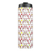 かわいいかわいい猫とハート柄 タンブラー (正面)