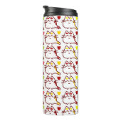 かわいいかわいい猫とハート柄 タンブラー (回転右)