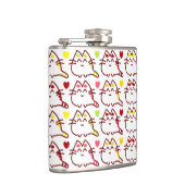 かわいいかわいい猫とハート柄 フラスク (右)