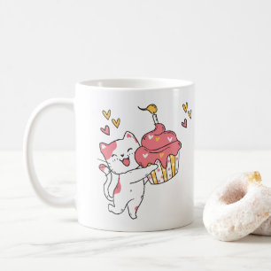 かわいいかわいい猫のカップケーキ コーヒーマグカップ