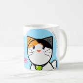 かわいいかわいい猫のマグ"Ozzi子猫プリンセス" コーヒーマグカップ (正面右)
