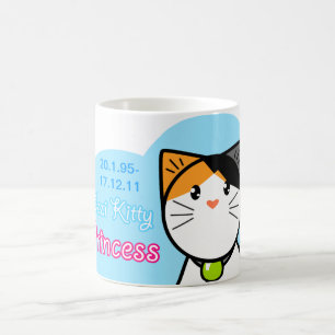 かわいいかわいい猫のマグ"Ozzi子猫プリンセス" コーヒーマグカップ
