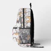 かわいいかわいい猫の柄 プリントバックパック (右)