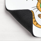 かわいいかわいい猫の花を持つ マウスパッド (コーナー)