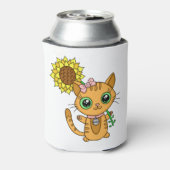 かわいいかわいい猫の花を持つ 缶クーラー (缶裏面)