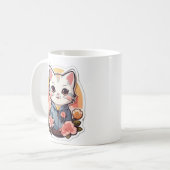 かわいいかわいい猫グラフィック コーヒーマグカップ (正面左)