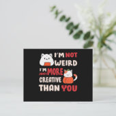 かわいいかわいい猫デザインインスピレーション引用文 ポストカード (スタンド正面)