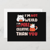 かわいいかわいい猫デザインインスピレーション引用文 ポストカード (正面/裏面)