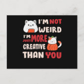 かわいいかわいい猫デザインインスピレーション引用文 ポストカード (正面)