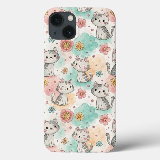かわいいかわいい猫パステル Case-Mate iPhoneケース (裏面)