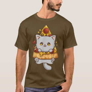 かわいいかわいい猫ピザアニメ Tシャツ
