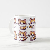 かわいいかわいい猫ポーズ コーヒーマグカップ (正面左)