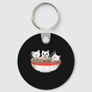 かわいいかわいい猫ラーメン日本の猫 キーホルダー