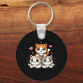 かわいいかわいい猫猫おもしろい猫好きプレゼント キーホルダー (正面)