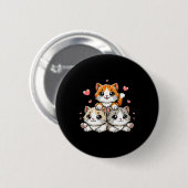 かわいいかわいい猫猫おもしろい猫好きプレゼント 缶バッジ (正面&裏面)