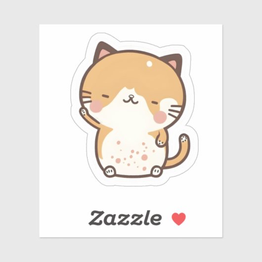かわいいかわいい猫SATと笑顔ステッカー シール (シート)