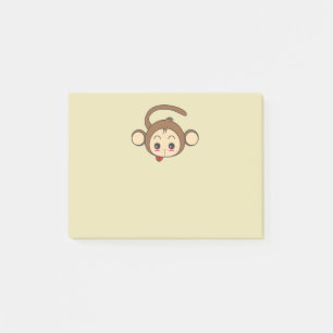 かわいいかわいい猿のイラストレーション ポストイット