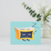 かわいいかわいい睡眠目覚まし時計キャラクター ポストカード (スタンド正面)