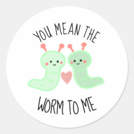 かわいいかわいい私に虫のプニーミニマル ラウンドシール