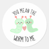 かわいいかわいい私に虫のプニーミニマル ラウンドシール (正面)