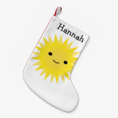 かわいいかわいい笑顔の太陽 スモールクリスマスストッキング (正面 (吊り時))