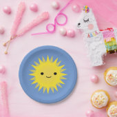 かわいいかわいい笑顔の太陽 ペーパープレート (パーティー)