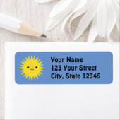 かわいいかわいい笑顔の太陽 ラベル (インサイチュ)