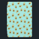 かわいいかわいい笑顔アボカド柄 iPad PROカバー<br><div class="desc">愛らしいアボカドパターン（の模様が）あるiPadのカバーは、ターコイズアクアの背景に笑顔とウインキングかわいいのスタイルアボカドのアロバーパタ鮮やかーンを特徴としている。アボカド愛好家やかわいいファンに最適な可愛いデザイン!</div>