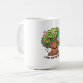 かわいいかわいい贈る木ハートの葉のやさしさ コーヒーマグカップ (正面左)