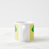 かわいいかわいい踊りブロッコリー漫画イラストレーション エスプレッソカップ (裏面)