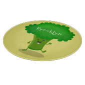 かわいいかわいい踊りブロッコリー漫画イラストレーション カッティングボード (角)