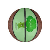 かわいいかわいい踊りブロッコリー漫画イラストレーション ミニバスケットボール (縦)