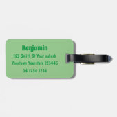 かわいいかわいい踊りブロッコリー漫画イラストレーション ラゲッジタグ (裏面横)