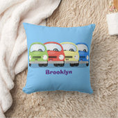 かわいいかわいい車の漫画イラストレーション クッション (ブランケット)