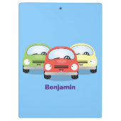 かわいいかわいい車の漫画イラストレーション クリップボード (裏面)