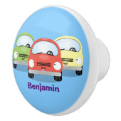 かわいいかわいい車の漫画イラストレーション セラミックノブ (右)