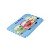 かわいいかわいい車の漫画イラストレーション バスマット (アングル)