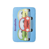 かわいいかわいい車の漫画イラストレーション バスマット (正面縦)