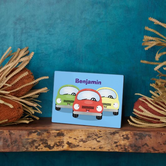 かわいいかわいい車の漫画イラストレーション フォトプラーク (側面)